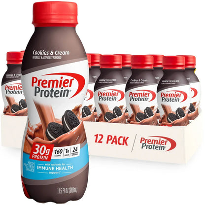 Premier Protein Shake: 30g Protein, 1g Sugar (12 Pack)